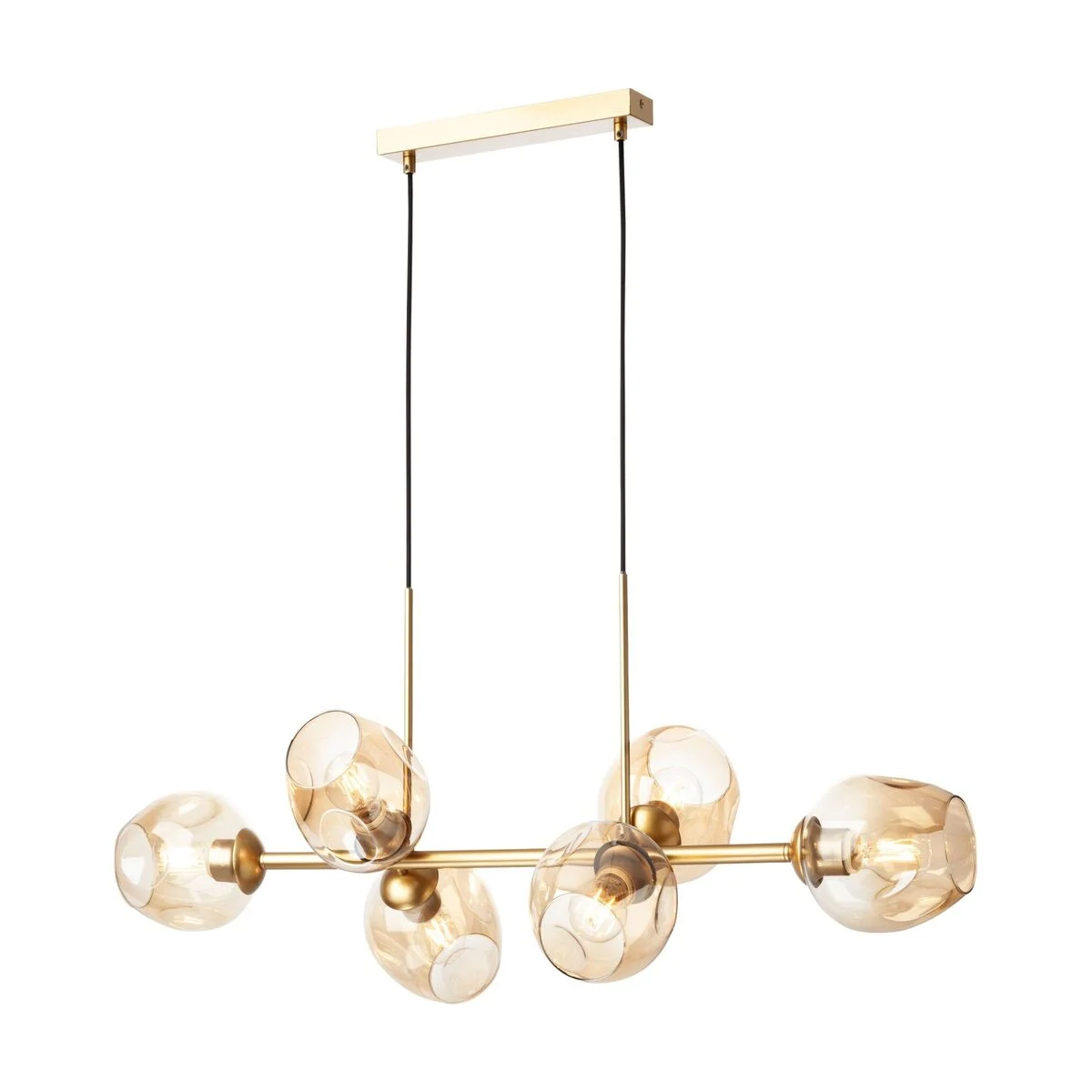 Lustra interior Pierce 6xE27 auriu-cognac 01-2619 Smarter