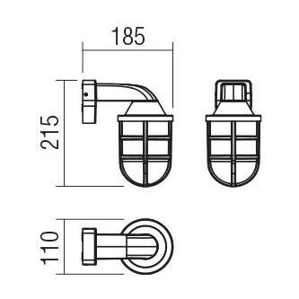 Aplica pentru exterior Cage finisaj negru 1xE27 IP44 90207 Smarter