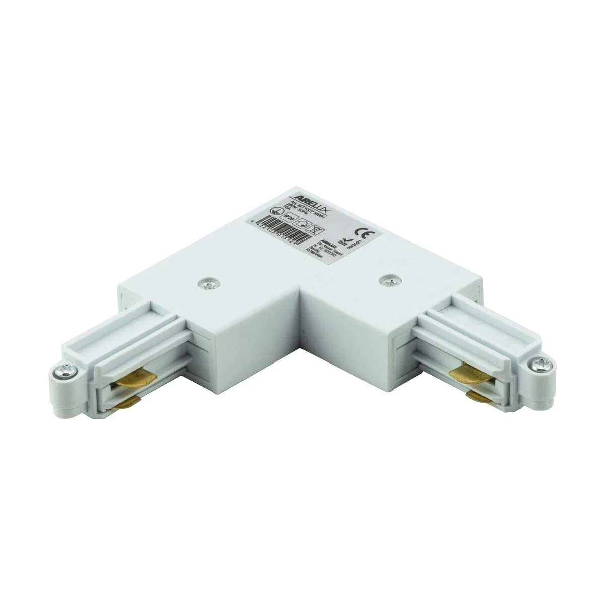 Conector in L MT1008 stanga 1 circuit 250V/16A negru/alb