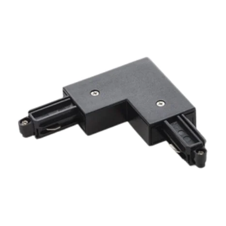 Conector in L MT1008 stanga 1 circuit 250V/16A negru/alb