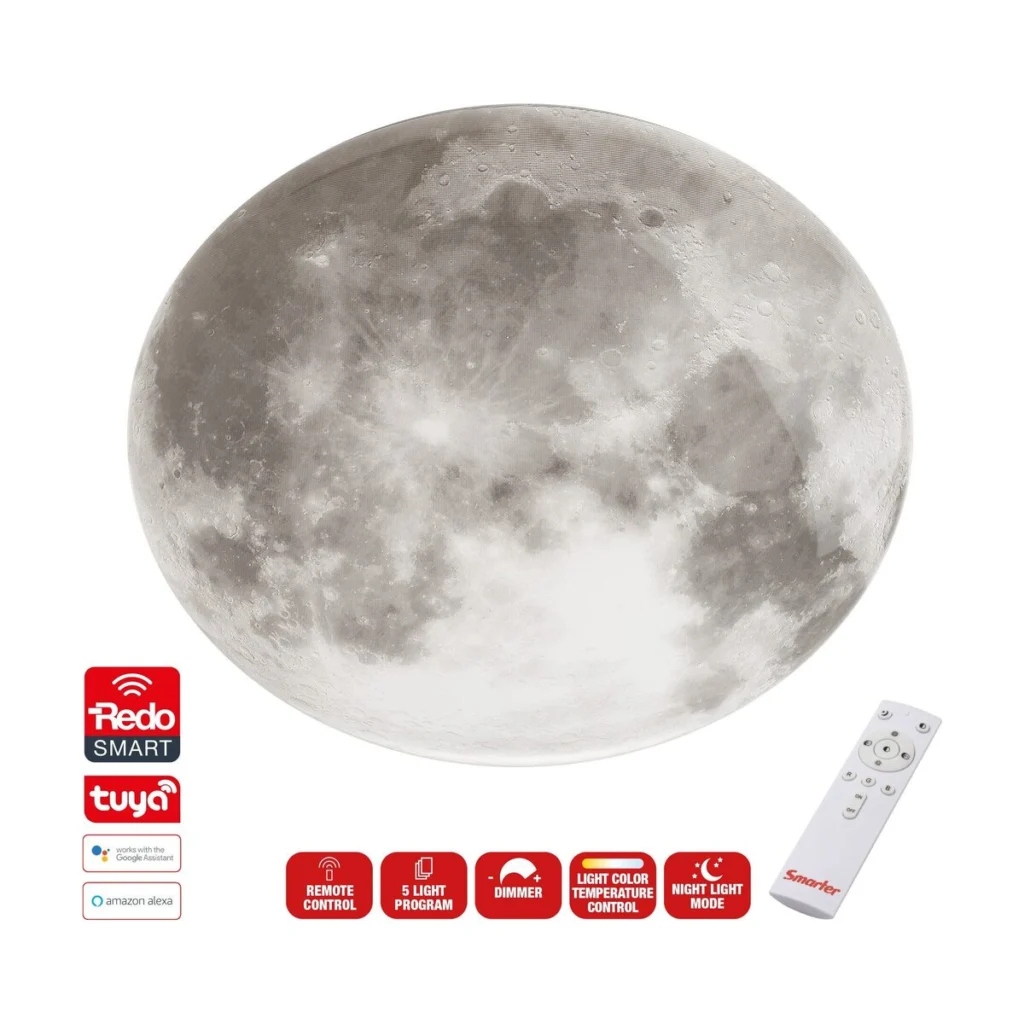Aplica/Plafoniera LED Luna 24W telecomanda dimabila control Tuya alba 04-531