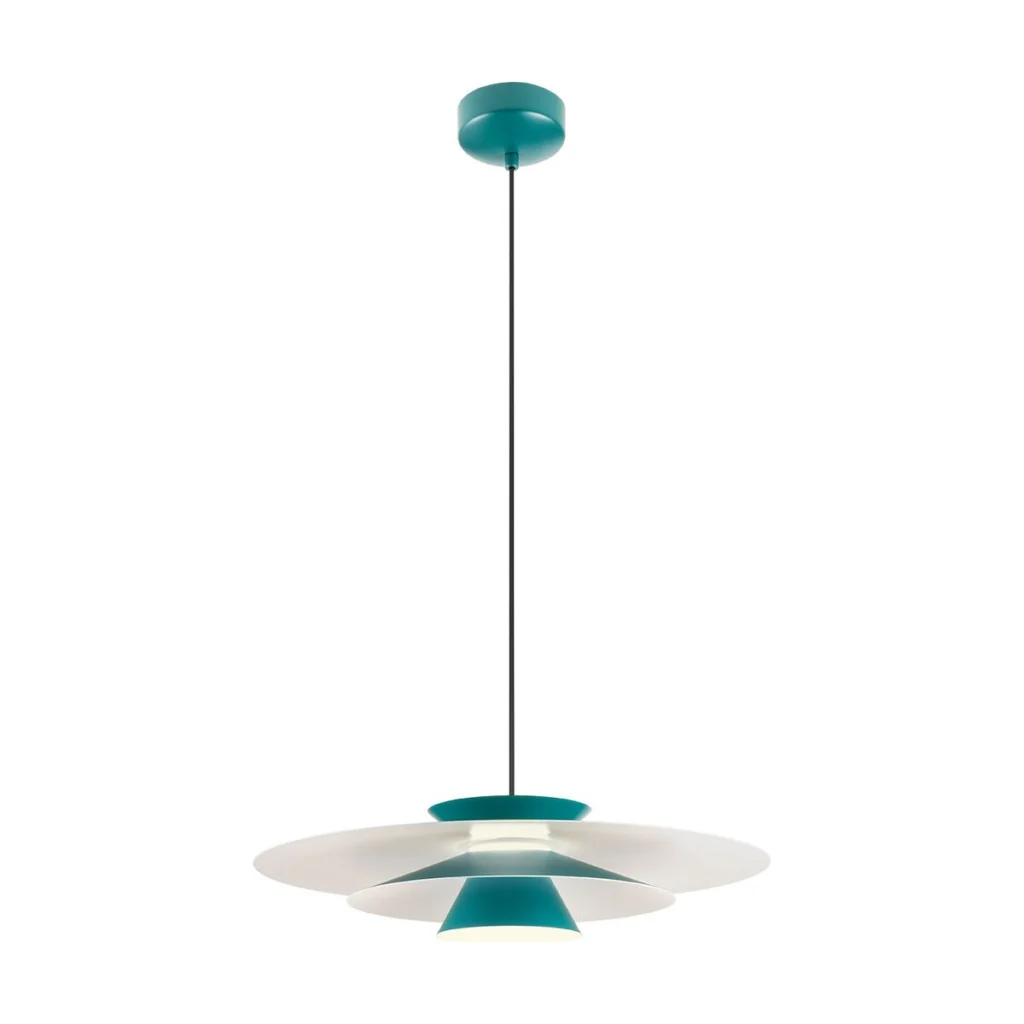 Pendul LED Fargo 16.5W D500 Alb-Turcoaz 01-3002 Redo