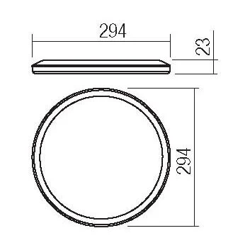 Plafoniera LED Memo rotunda 24W IP54 D300 alb mat 05-934 Smarter