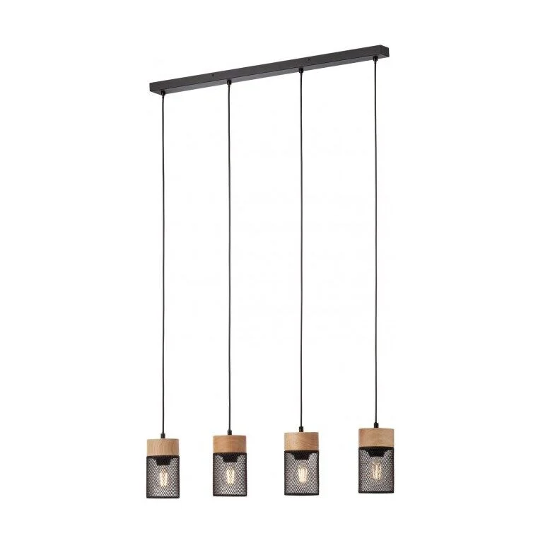 Lustra Stem lem natur, metal negru, 4x42W E27 01-3143 Smarter
