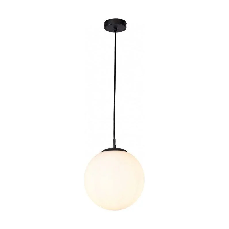 Lustra cu glob alb Bowling negru mat 1X42W D250 E27 01-3154 Smarter