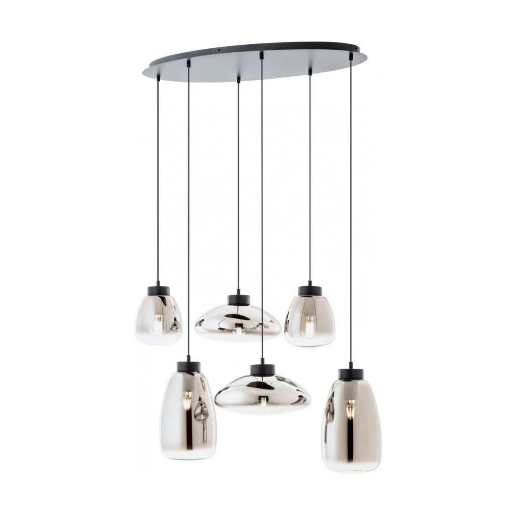 Lustra din sticla fumurie Luke 6X42W E27 01-3212 Smarter