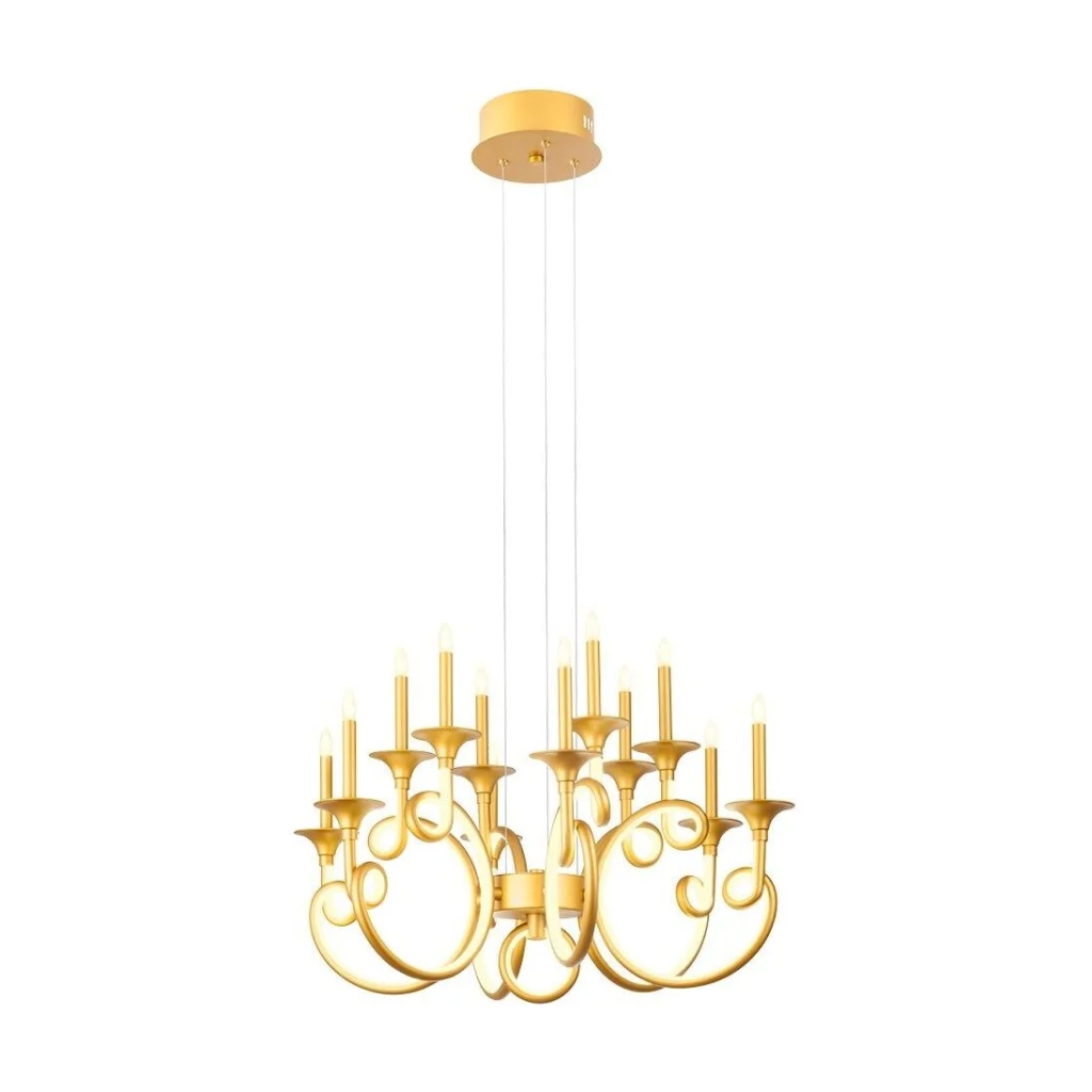 Candelabru LED Chateau auriu 69W 3000K 7600 lm ICH C12 11 Incanti