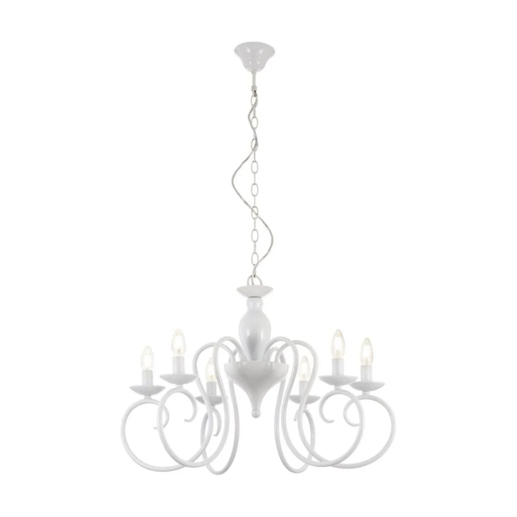 Candelabru Circe alb 6X42W E14 ICI C6 01 Incanti