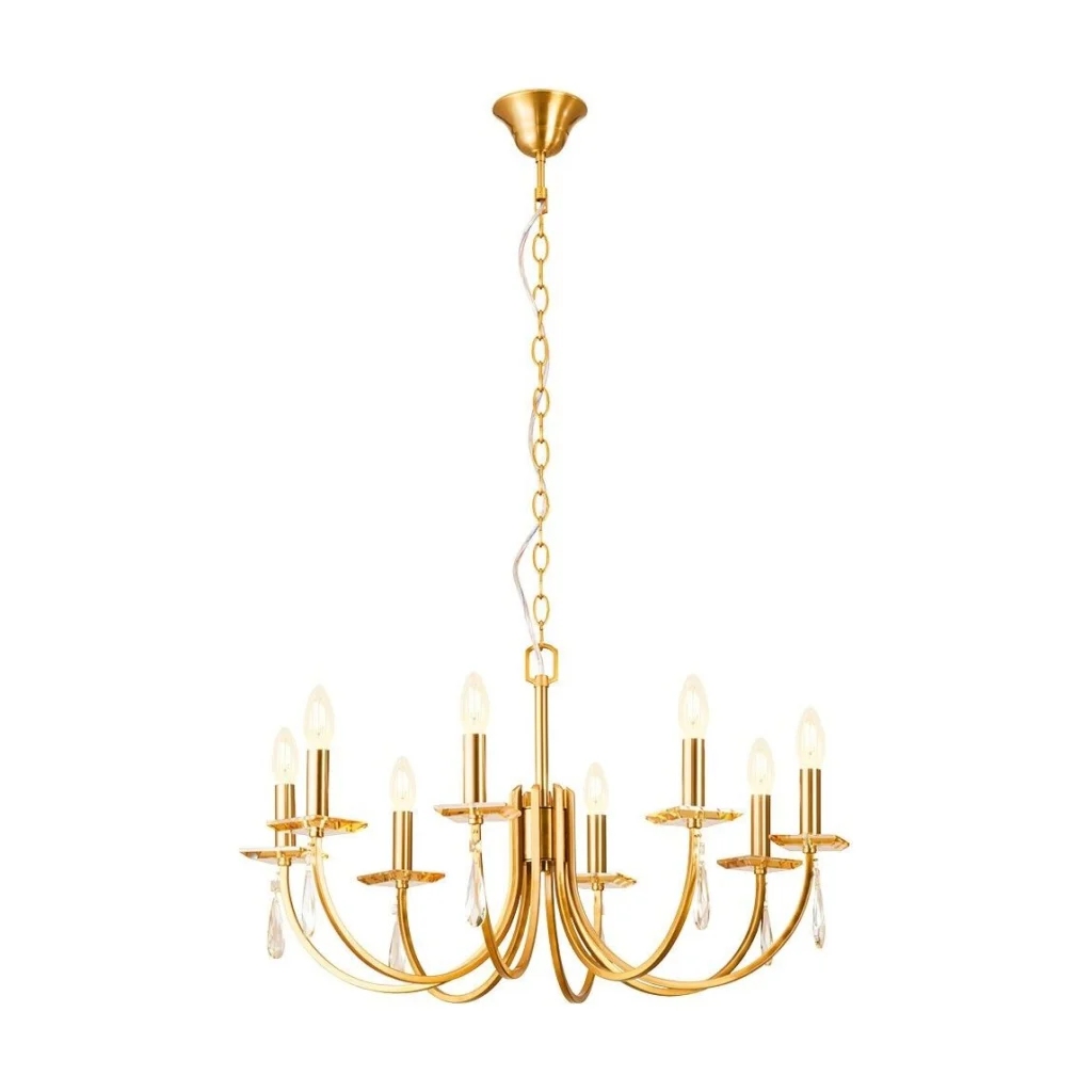 Candelabru Elisir clasic alamă E14 8X28W IES C8 23 50 Incanti