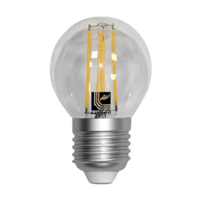 Bec LED decorativ Lumen, E27, sferic, 4W, lumina calda 2800K