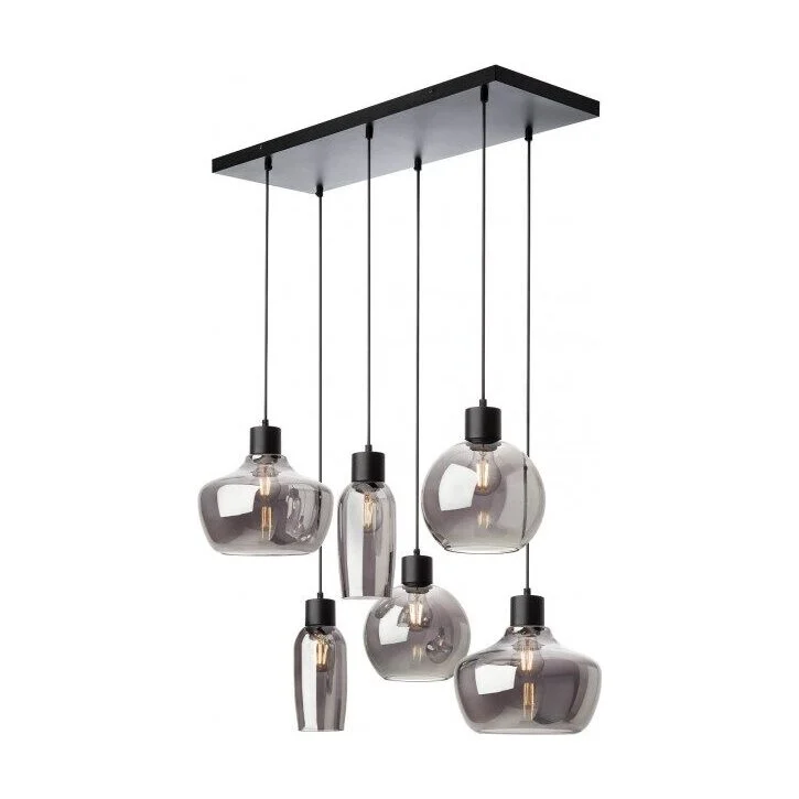 Lustra moderna din sticla fumurie Atlantis 6X42W E27 01-4047 Smarter