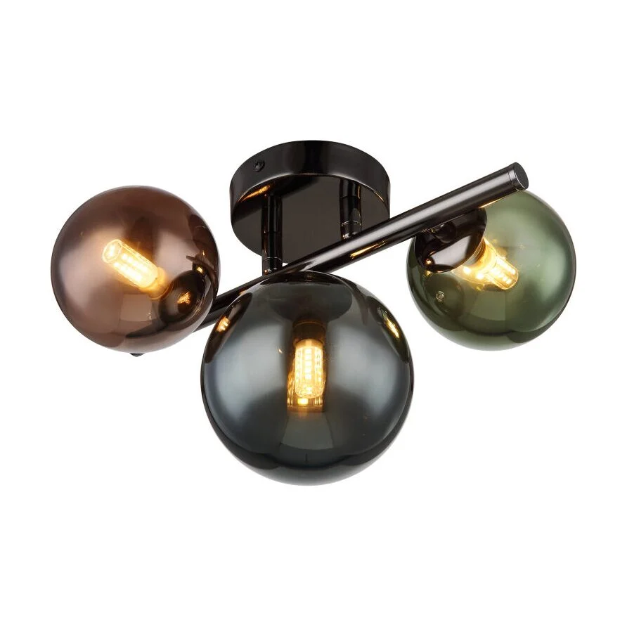 Aplica perete RIHA metal gri mat sticla bronz, verde, petrol 56142-3W Globo