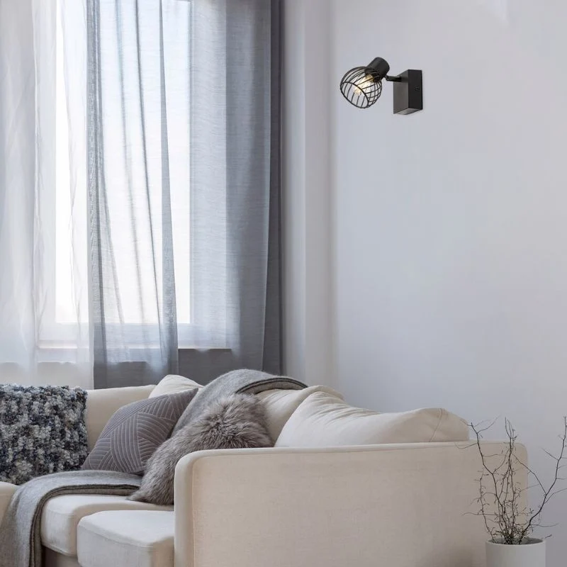Aplica ABERAMA de interior 1XE14 negru 73001 Rabalux