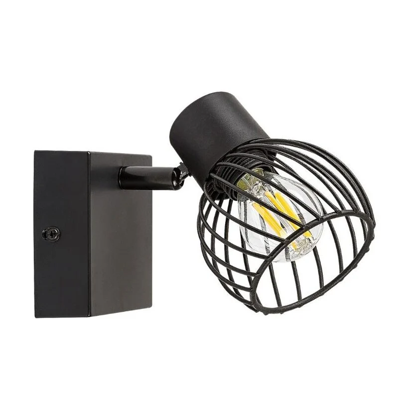 Aplica ABERAMA de interior 1XE14 negru 73001 Rabalux