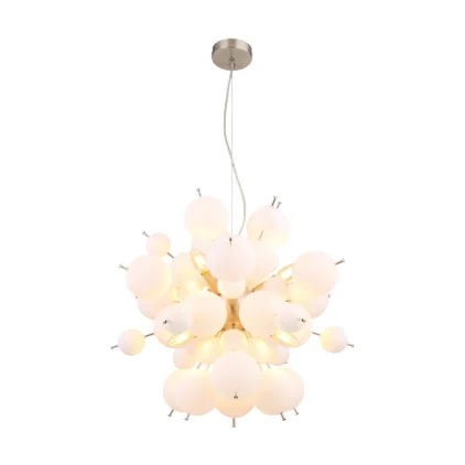 LUSTRA MODERNA UDO  CROM/ALB 6*E14 15633HO GLOBO