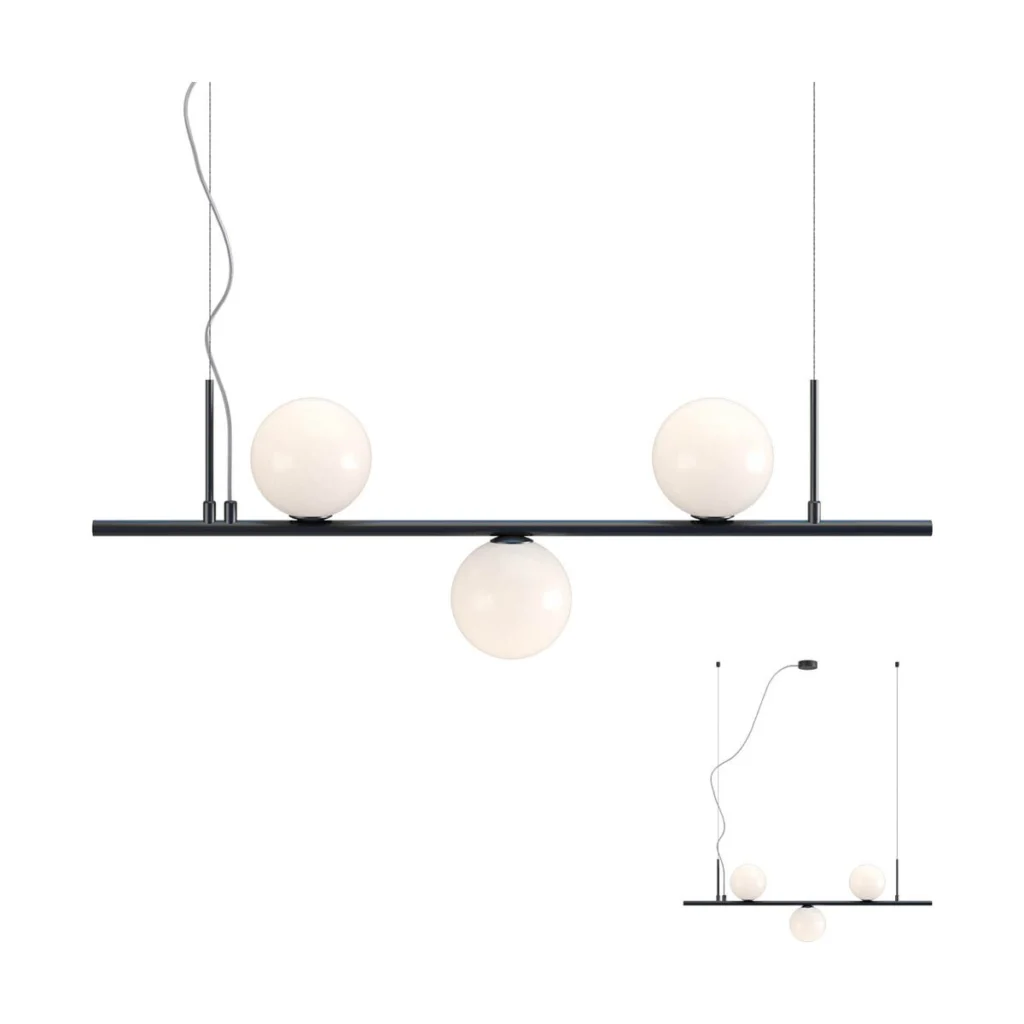 Suspensie Redo Talis 3xE14 Negru 01-2647