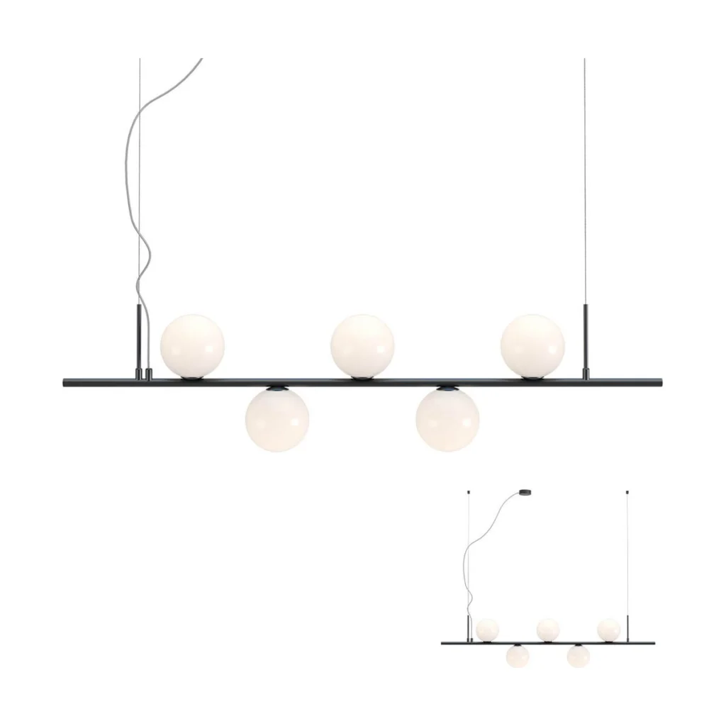 Suspensie Redo Talis 5xE14 Negru 01-2648