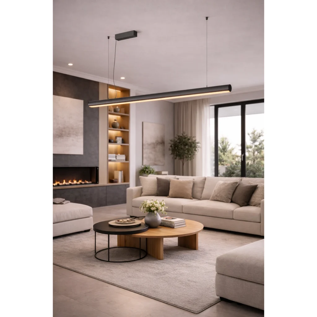 Suspensie Redo Cityline LED 49W CCT 2700K/3000K, Negru 01-4634