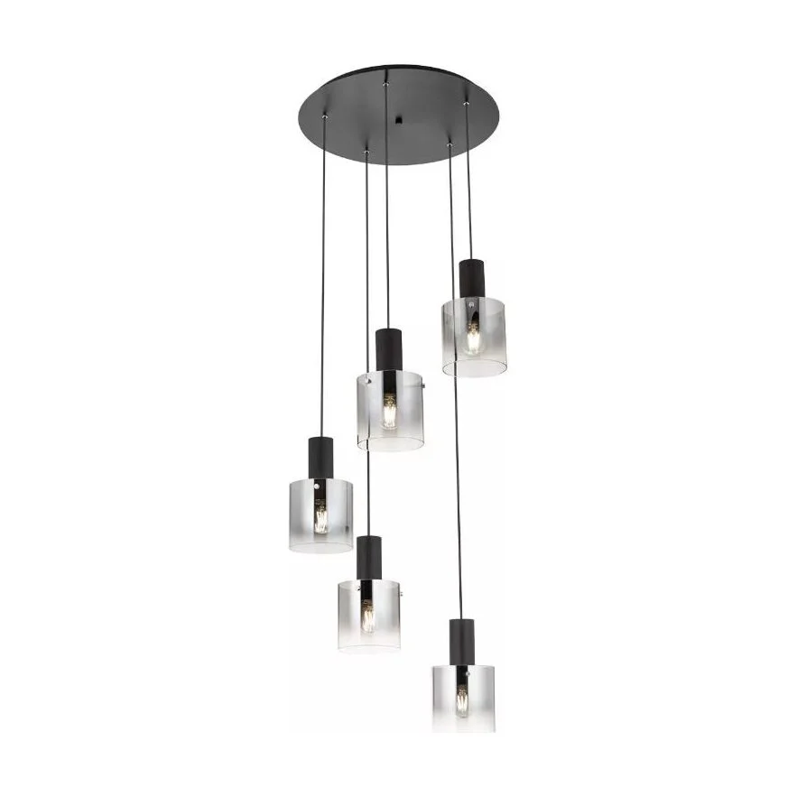 Suspensie Redo Lou 5xE27 Negru 01-2009