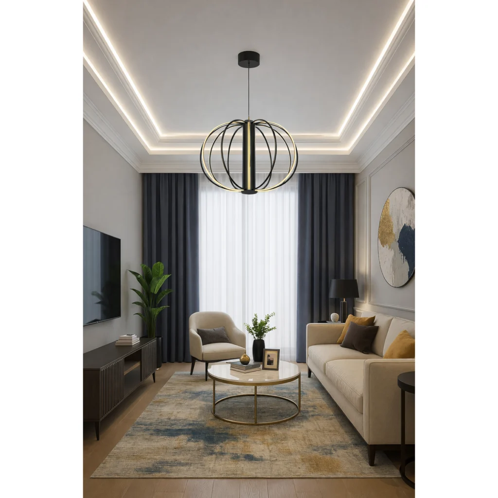 Suspensie Redo Moss LED 72W 3000K, Negru 01-4433