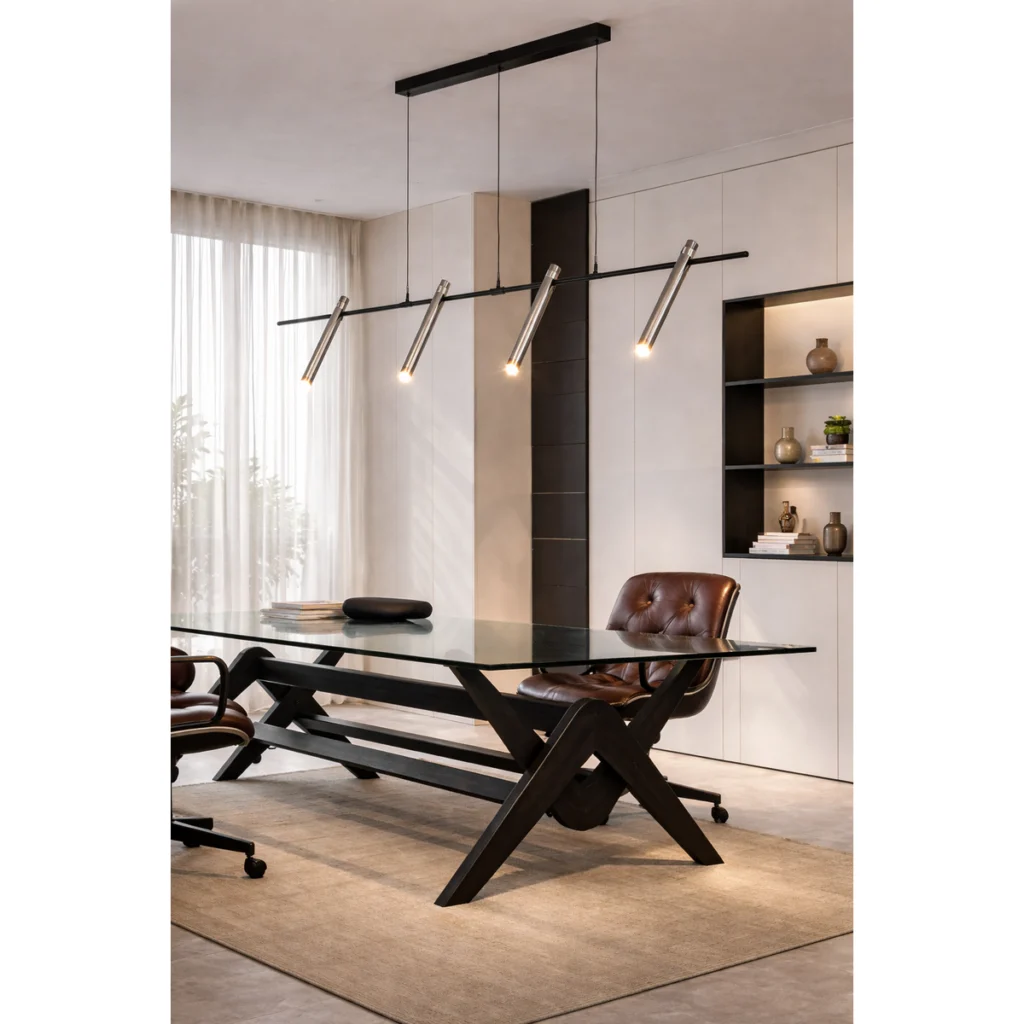 Suspensie Redo Praxi LED 28.5W, 2700K, 1581 lm, Foggy Nickel 01-4276