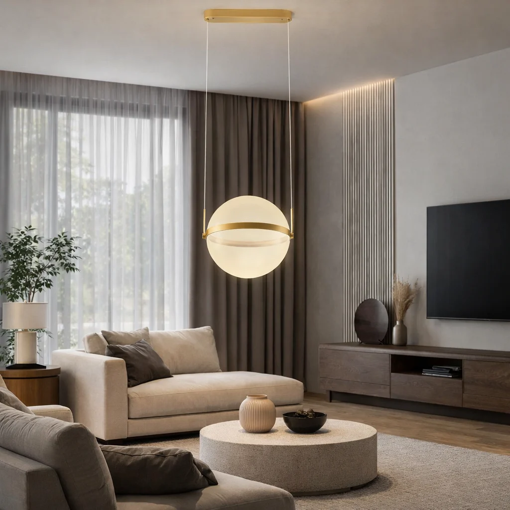Suspensie Redo Atlas, alama, LED, 34W, 2407 lumeni, alb cald 3000K, D.40 cm, 01-4374