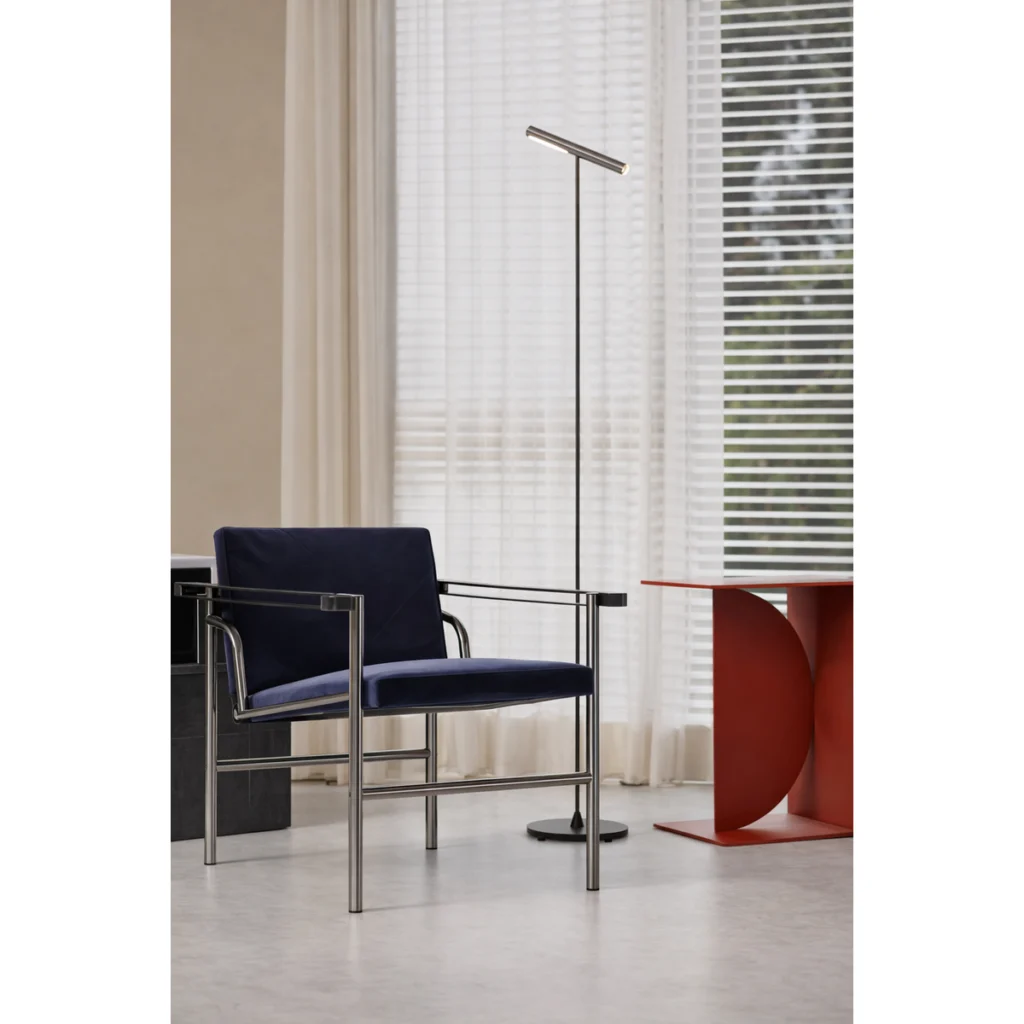 Lampadar Redo Praxi LED 8,3W, 3000K, Sand Black/Foggy Nickel 389 lm, 01-3720