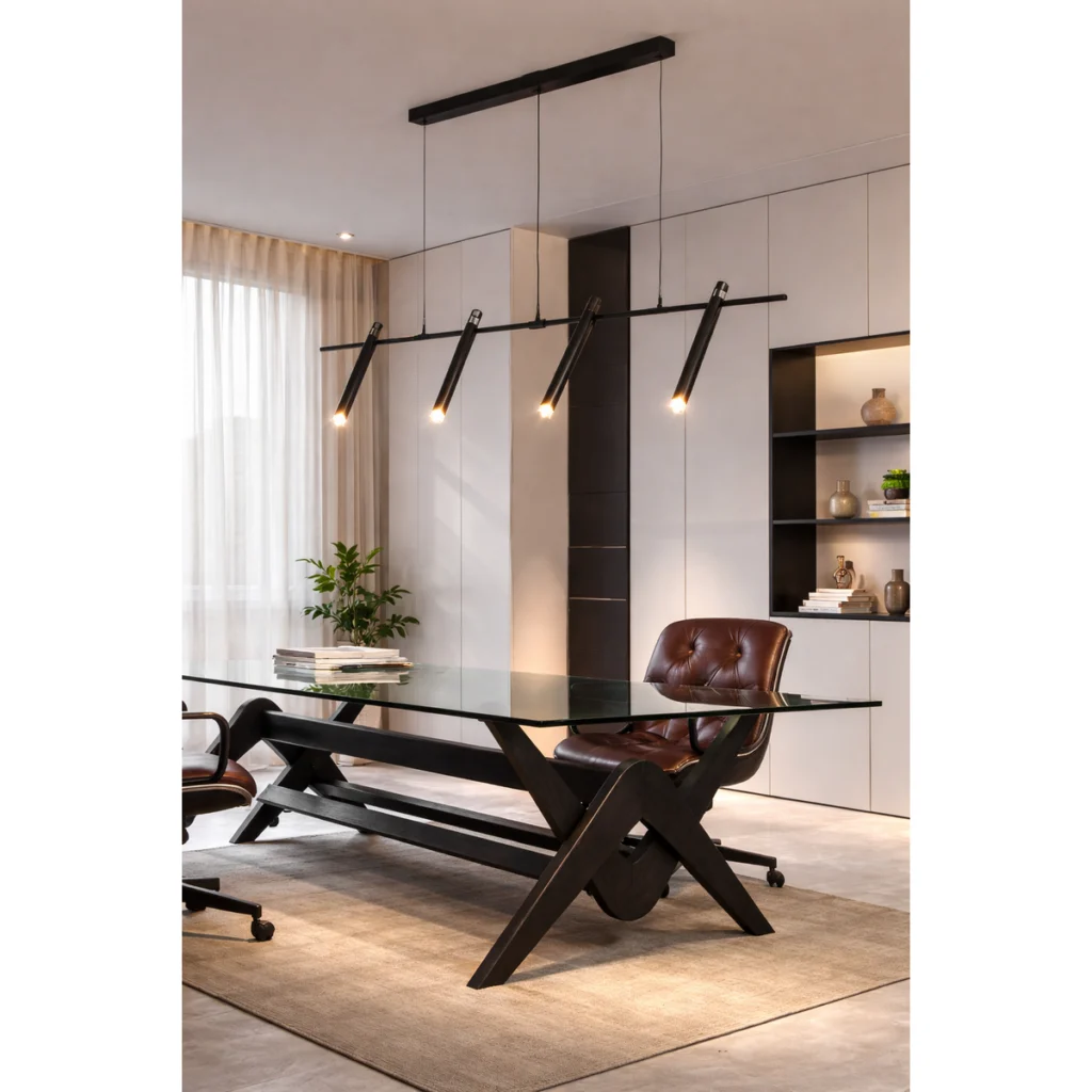 Suspensie Redo Praxi LED 28.5W, 2700K, 1581 lm, Negru Mat 01-4268