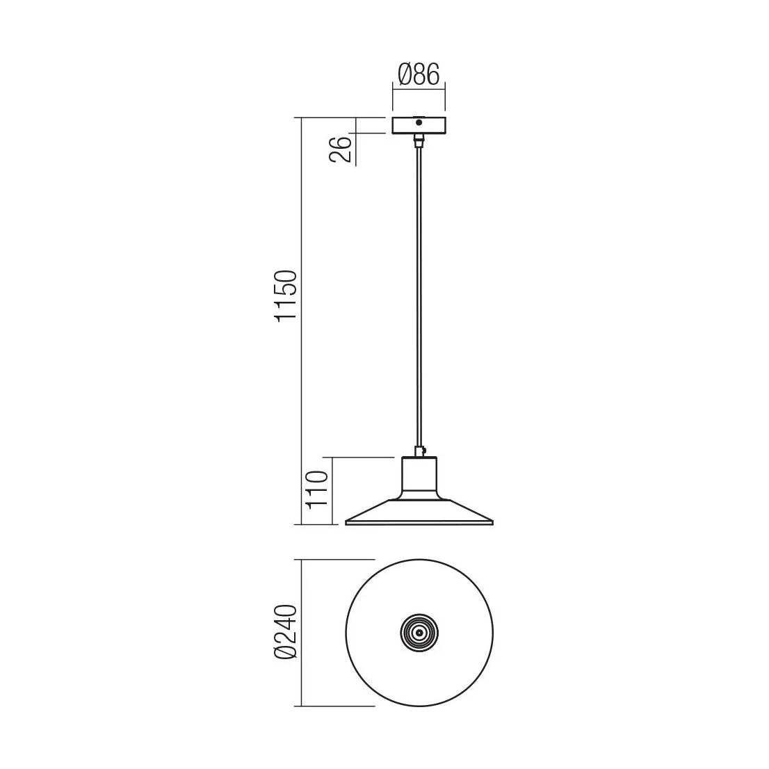 Suspensie Smarter Fresno, metal si lemn multistrat, 1XE27, D.24 cm, 01-4054