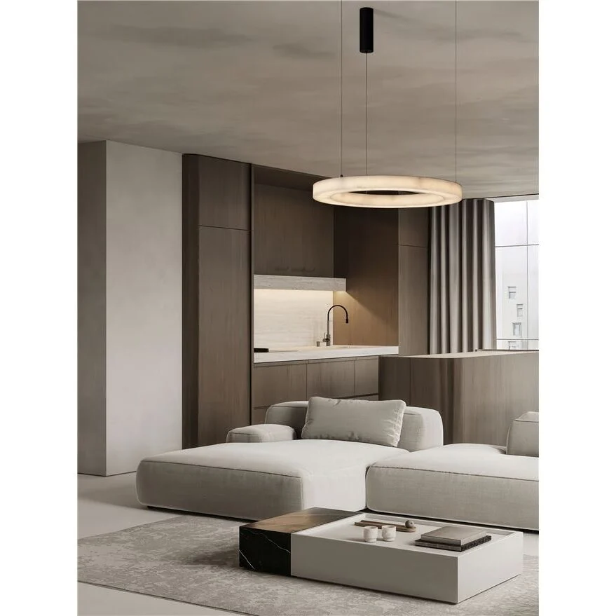 Suspensie Nova Luce Vaster Negru LED 36W 3000K, 9019812
