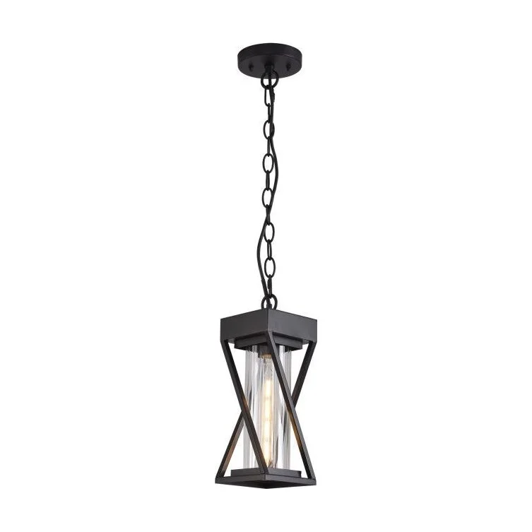 Suspensie HELENA 7, KL137005, 1xE27, negru, transparent